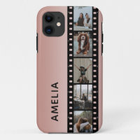 Photo Film Strip Faux Pink Ombre Personnalisé