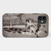 Coques Case-Mate iPhone Photo Giraffe - Style Vintage (Dos (Horizontal))