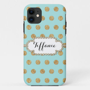 Etui iPhone Case-Mate Photo Gold Parties scintillant Polka Dot Jewel Gem