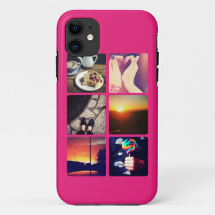 Coque iPhone 11 Photo Instagram personnalisée Rose chaud
