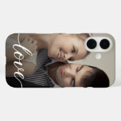 Coques Case-Mate iPhone Photo Mariage de script d'amour personnalisé (Verso (horizontal))