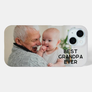 Coque Pour iPhone 15 Photo Meilleur Grand-Père Minimaliste Tout En Maju