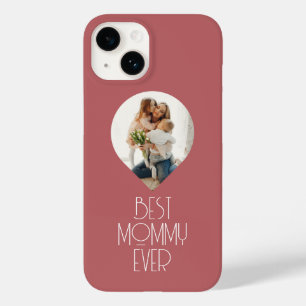 Coque Pour iPhone 14 Photo Meilleure maman Jamais Moderne Script Maman
