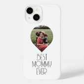 Coques Case-Mate iPhone Photo Meilleure maman Jamais Script moderne (Verso)