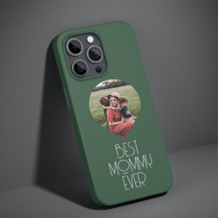 Coque Pour iPhone 14 Photo Meilleure Maman Toujours Écriture Moderne Ma