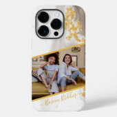 Coques Case-Mate iPhone Photo Modern Gold Parties scintillant Marbre noir  (Verso)