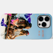 Coques Case-Mate iPhone Photo moderne Besties Parties scintillant papillon (Verso (horizontal))