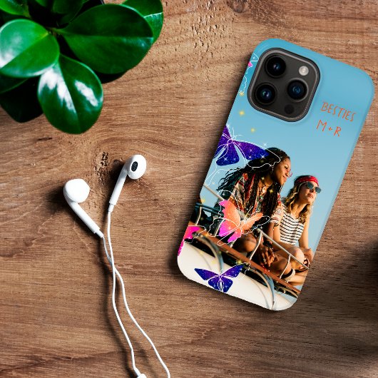 Coques Case-Mate iPhone Photo moderne Besties Parties scintillant papillon