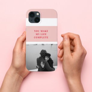 Case-Mate iPhone Case Photo moderne Cadeau de Valentines Rouge et Rose