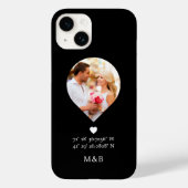 Coques Case-Mate iPhone Photo Monogramme Coeur romantique Coodinate Modern (Verso)
