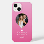 Coques Case-Mate iPhone Photo Monogramme Coeur romantique Coodinate Modern (Verso)
