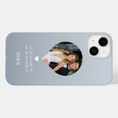 Coques Case-Mate iPhone Photo Monogramme Coeur romantique Coodinate Modern (Verso (horizontal))