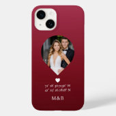 Coques Case-Mate iPhone Photo Monogramme Coeur romantique Coodinate Modern (Verso)