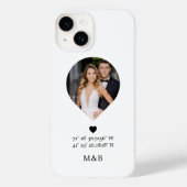 Coques Case-Mate iPhone Photo Monogramme Coeur romantique Coodinate Modern (Verso)