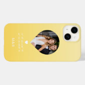 Coques Case-Mate iPhone Photo Monogramme Coeur romantique Coodinate Modern (Verso (horizontal))