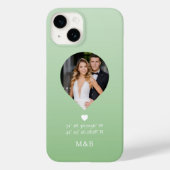 Coques Case-Mate iPhone Photo Monogramme Coeur romantique Coodinate Modern (Verso)
