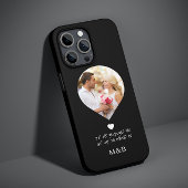 Coques Case-Mate iPhone Photo Monogramme Coeur romantique Coodinate Modern