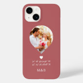 Coques Case-Mate iPhone Photo Monogramme Coeur romantique Coodinate Modern (Verso)