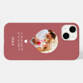 Coques Case-Mate iPhone Photo Monogramme Coeur romantique Coodinate Modern (Verso (horizontal))