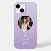 Coques Case-Mate iPhone Photo Monogramme Coeur romantique Coodinate Modern (Verso)