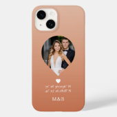 Coques Case-Mate iPhone Photo Monogramme Coeur romantique Coodinates (Verso)