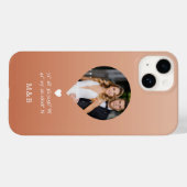 Coques Case-Mate iPhone Photo Monogramme Coeur romantique Coodinates (Verso (horizontal))