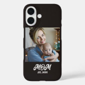 Coques Case-Mate iPhone Photo Noir Blanc Script Maman Établie (Verso)