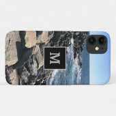 Coques Case-Mate iPhone Photo Ocean et Rocks Custom Single Initial (Dos (Horizontal))