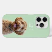 Coques Case-Mate iPhone Photo Pastel Green Dog personnalisée (Verso (horizontal))
