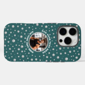 Coques Case-Mate iPhone Photo personnalisé avec cercle de perles sur fond (Verso (horizontal))