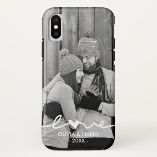 Coques Case-Mate iPhone Photo personnalisée avec script d'amour (Dos)