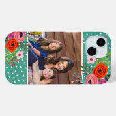 Coques Case-Mate iPhone Photo personnalisée de la flore et des points bril (Verso (horizontal))
