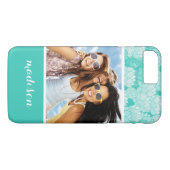 Coques Case-Mate iPhone Photo personnalisée et nom Lotus motif 2 (Dos (Horizontal))