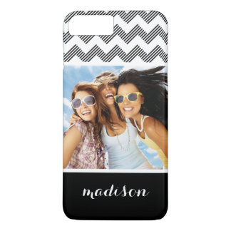 Etui iPhone Case-Mate Photo personnalisée et nom motif de zigzag géométr