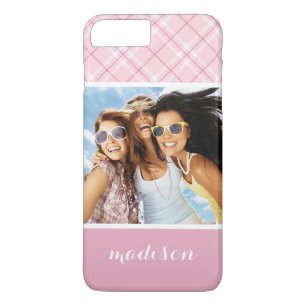 Etui iPhone Case-Mate Photo personnalisée et nom Pink clair Plat