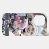 Coques Case-Mate iPhone Photo personnalisée et texte personnalisé (Verso (horizontal))