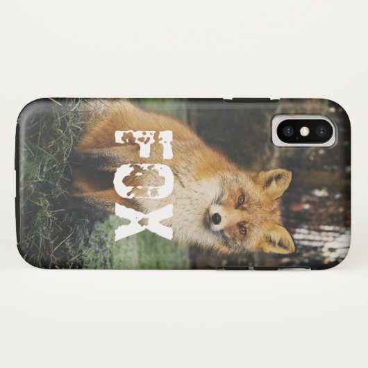 Coques Case-Mate iPhone Photo personnalisée mignon animal Fox adorable nat (Dos (Horizontal))