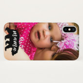 Coques Case-Mate iPhone Photo personnalisée Ours noir et blanc (Dos (Horizontal))