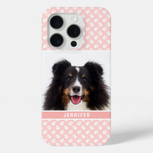 Coque iPhone 15 Pro Photo Pet Personnalisée Rose Vierge Avec Patrouill
