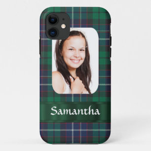Etui iPhone Case-Mate Photo plaid vert modèle photo personnalisé