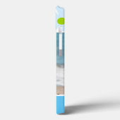 Coques Case-Mate iPhone Photo préférée Puissance florale bleue avec nom (Verso / Gauche)