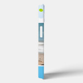 Coques Case-Mate iPhone Photo préférée Puissance florale bleue avec nom (Verso / Droite)