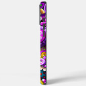 Coques Case-Mate iPhone Photo Purple Abstract Hearts and Flowers (Verso / Gauche)