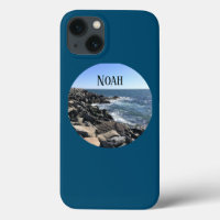 Photo ronde de l'océan Atlantique Rocky Shore Blue