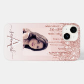 Coques Case-Mate iPhone Photo rose or rose gouttes (Verso (horizontal))