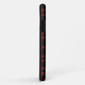 Coques Case-Mate iPhone Photo Rustique rouge et noir Plaid Motif (Dos/Droite)