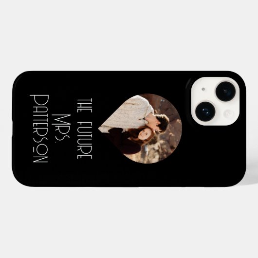 Coques Case-Mate iPhone Photo The Future Mme Modern Bride Script Nom (Verso (horizontal))