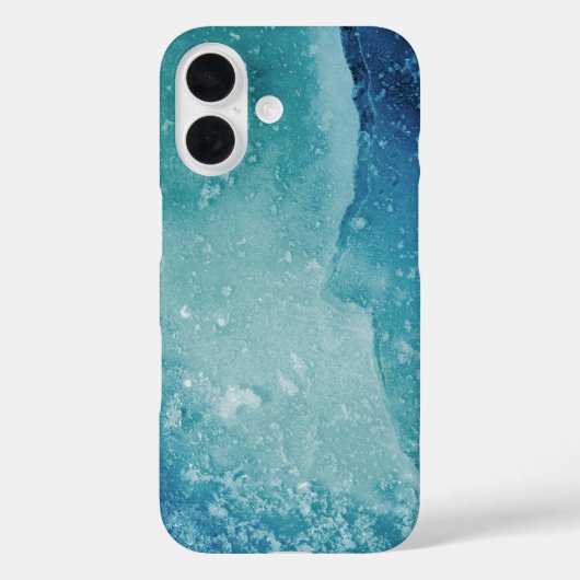 Coques Case-Mate iPhone Photo Turquoise Ice Abstrait Art (Verso)
