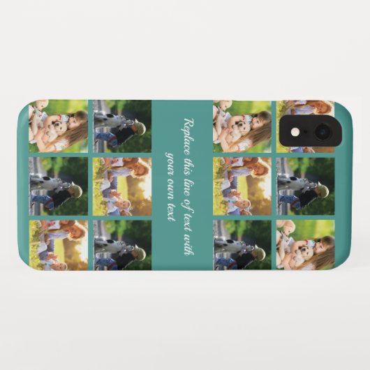 Coques Case-Mate iPhone photocollage et texte (Dos (Horizontal))