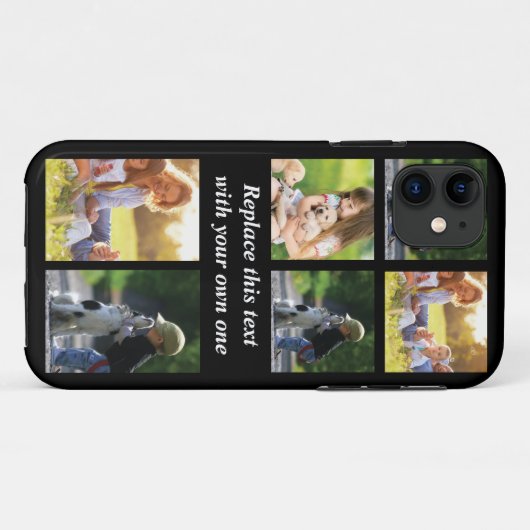 Coques Case-Mate iPhone photocollage et texte (Dos (Horizontal))